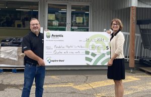 Avantis Coopérative – Coopère-Don 2026 Remise d’un don de 4 500 $ d’Avantis Coopérative à la Fondation Hôpital de La Malbaie